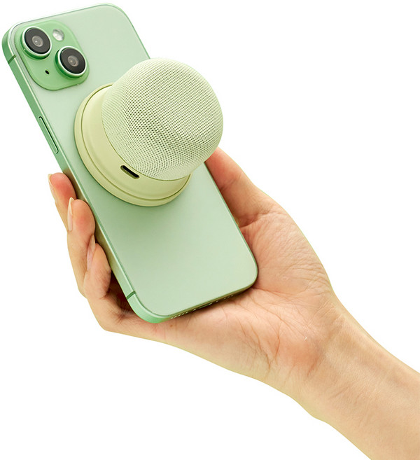블루필 사운드팝 홀더 맥세이프 미니 휴대용 블루투스 스피커, BSP101, GREEN