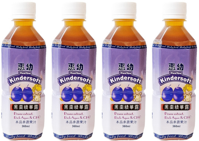 Hwei Yow 惠幼 黑棗精華露飲品, 360ml, 4瓶
