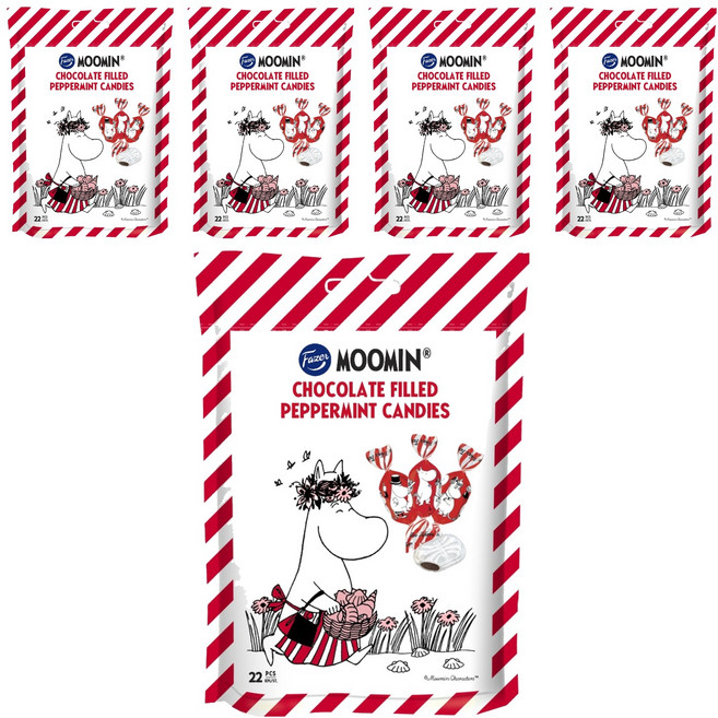 파제르 무민 페퍼민트 캔디, 120g, 5개