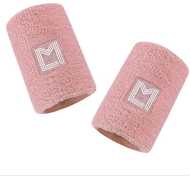 렛츠무브 스웻 스포츠 밴드 손목보호대, 2개, 핑크