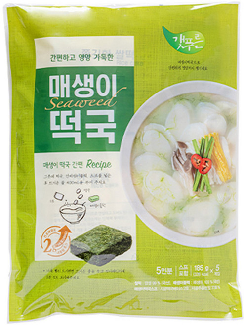 갯푸른 매생이 떡국 5인분, 1개, 925g