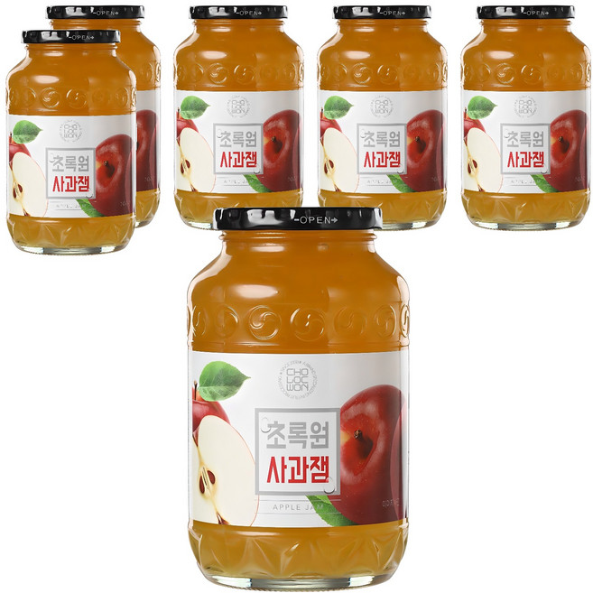 초록원 사과잼, 1kg, 6개