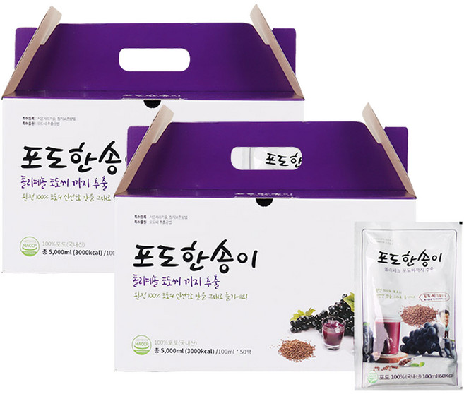 김재식헬스푸드 포도한송이 포도즙, 100ml, 100개