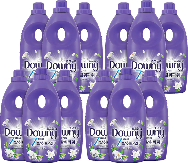 다우니 탈취파워 화이트티와 릴리 초고농축 섬유유연제 본품, 1.05L, 12개