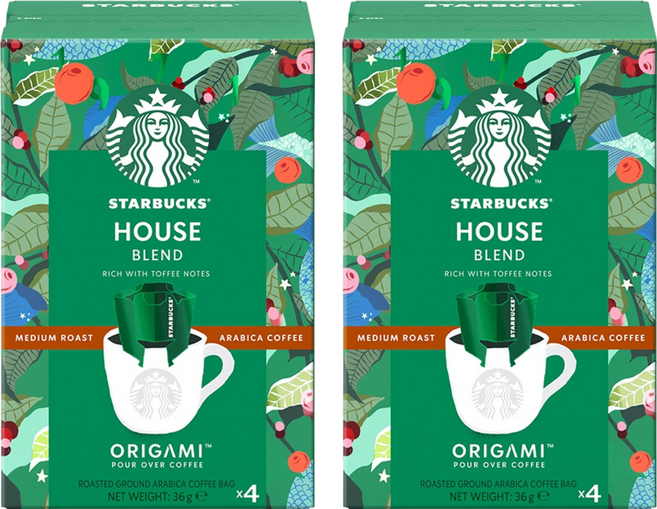 STARBUCKS 星巴克 濾掛咖啡 家常咖啡, 9g, 4包, 2盒