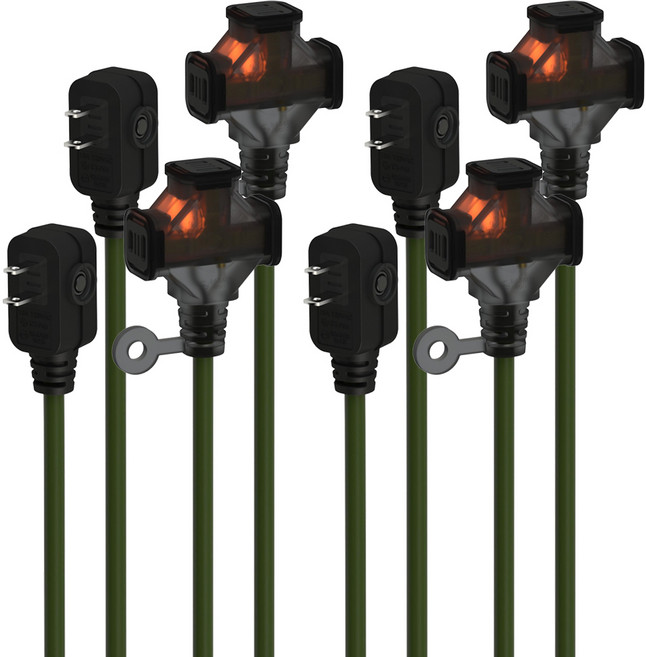 SUN JAKE 3插座耐熱動力軟線 SJ2031G-01 1尺, 0.3m, 軍綠色, 4條