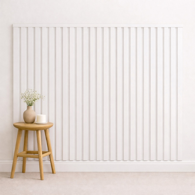 데코리아 습기에강한 PS 대형사각 템바보드 120 x 40cm, 화이트 TRA-401, 1개