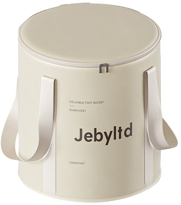 Jebyitd 5層保溫折疊泡腳桶 附收納袋 37 x 32cm, 1個, 香檳色