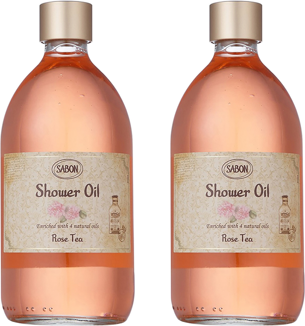 SABON 國際航空版 玫瑰茶語 沐浴油, 500ml, 2瓶