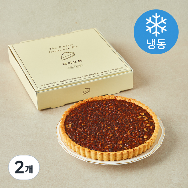제이오븐 호두파이 (냉동), 400g, 2개