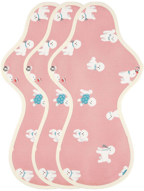 위즐리 면생리대 비숑핑크, 3개, 1개입, 점보나이트