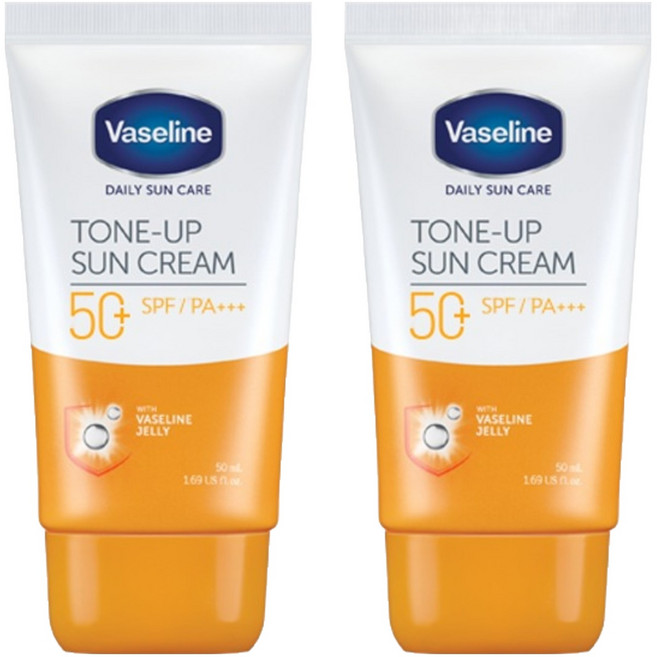 바세린 톤 업 선크림 SPF50 PA+++, 50ml, 2개