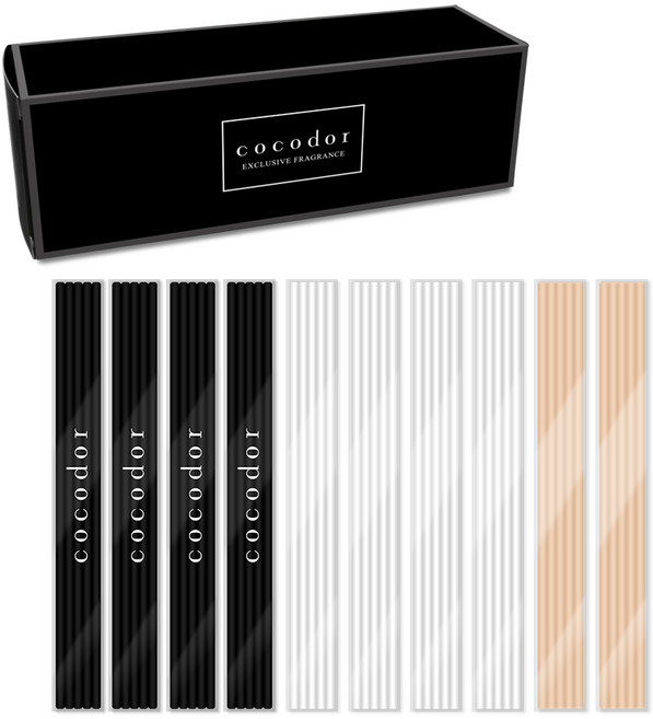 코코도르 디퓨저 섬유스틱 패키지 20cm, 블랙 + 화이트 + 아이보리, 1개, 50개