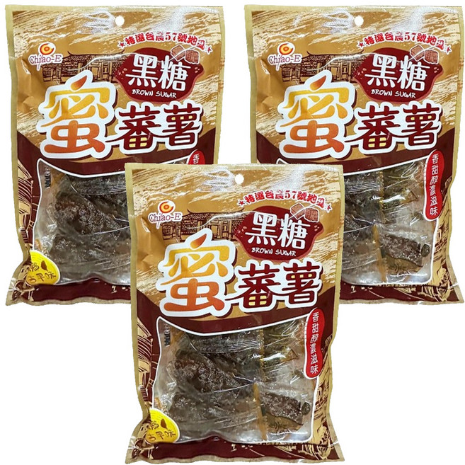 Chiao-E 巧益 蜜蕃薯 黑糖 全素, 200g, 3袋