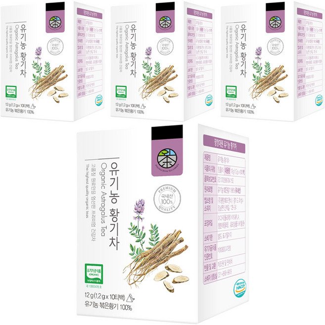 평창다원 유기농 황기차 PLA 생분해 삼각티백, 1.2g, 10개입, 4개