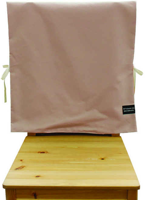 의자리폼 패브릭 심플 의자 등받이커버, 핑크, 1개