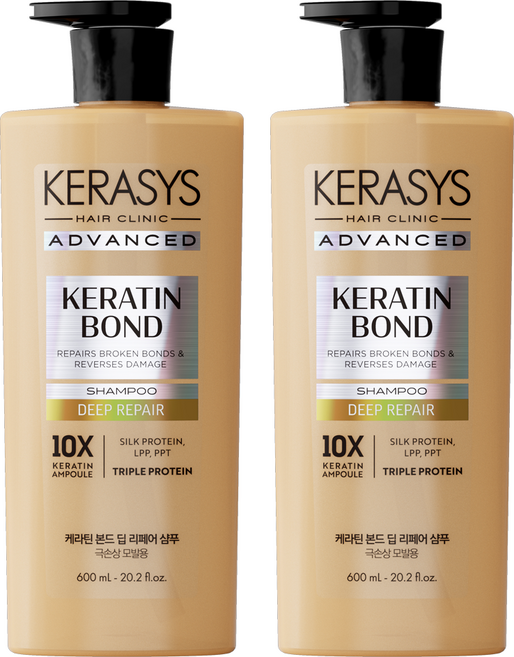 케라시스 어드밴스드 케라틴 본드 딥 리페어 샴푸, 600ml, 2개