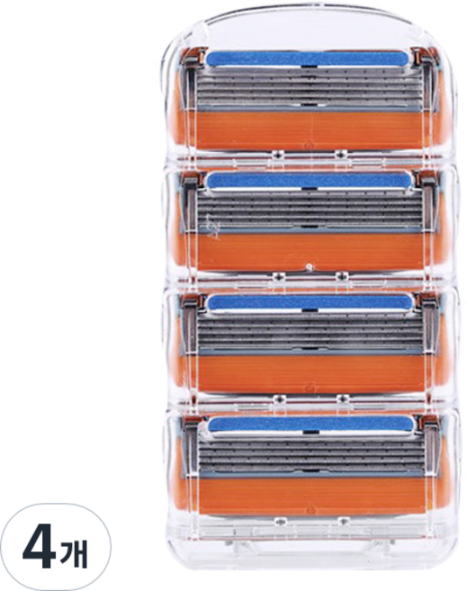 큐지오 퓨전 파워 질레트 호환용 면도날, 4개입, 4개