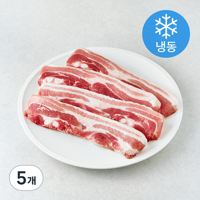 데일리이츠 오스트리아산 MAUM 삼겹살 구이용 20mm (냉동), 1kg, 5개