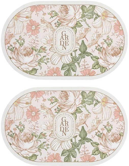 軟珪藻土地墊, 玫瑰人生 粉色