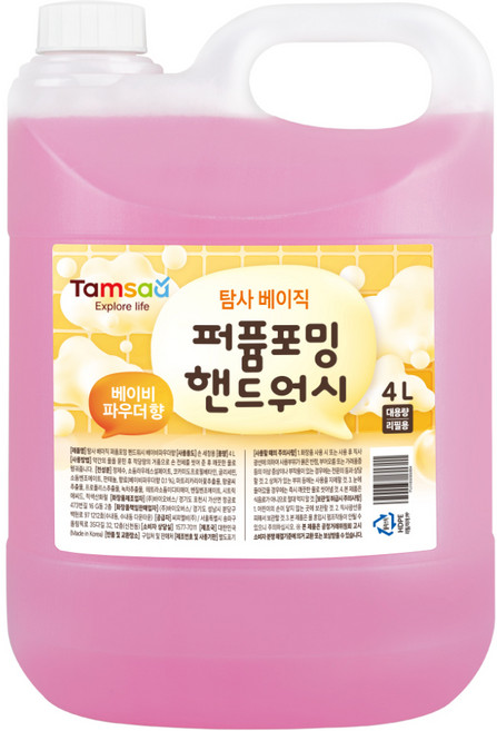 탐사베이직 퍼퓸포밍 핸드워시, 4L, 1개