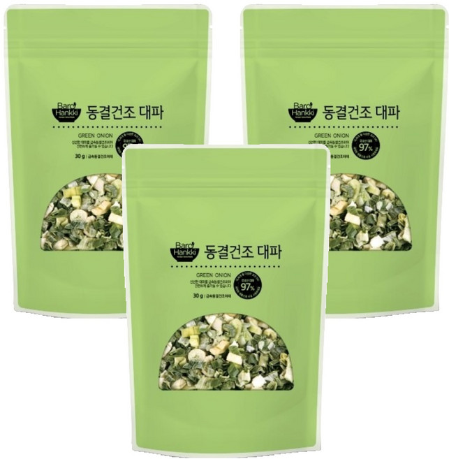 바로한끼 동결건조 대파, 30g, 3개