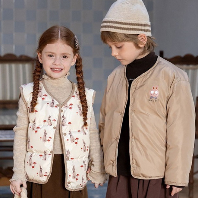 스타빈 아동용 리버시블 캐릭 패딩 점퍼