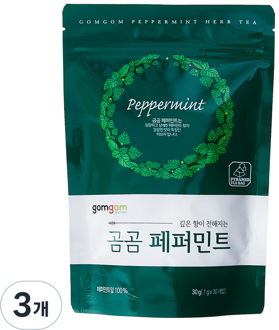 곰곰 페퍼민트, 1g, 30개입, 3개