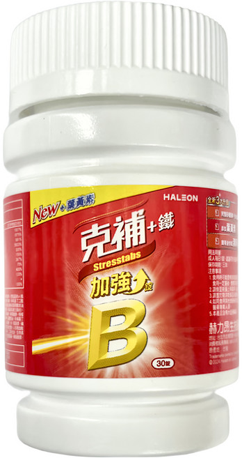 克補 加鐵加強錠, 30顆, 1罐
