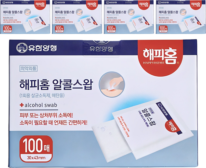해피홈 알콜 스왑, 100개입, 5개