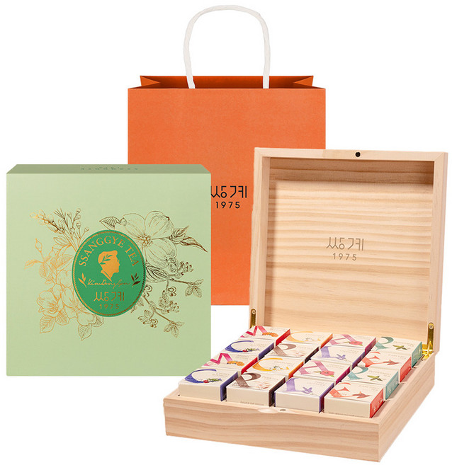 SSANGGYE 方塊木質禮盒, 16便士, 3套