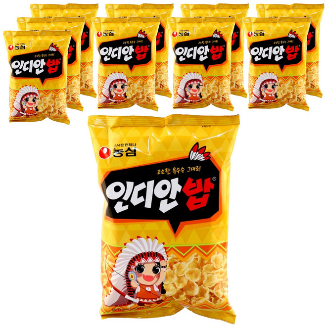농심 인디안밥, 83g, 10개