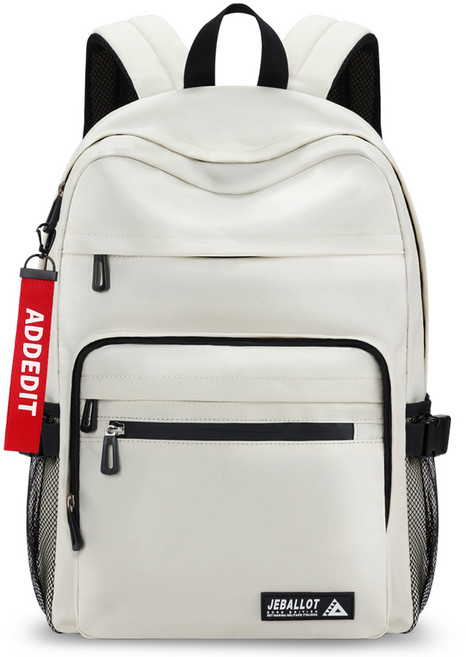 ADDEDIT Lesper 簡約後背包 + 鑰匙圈隨機出貨組 象牙白, 象牙