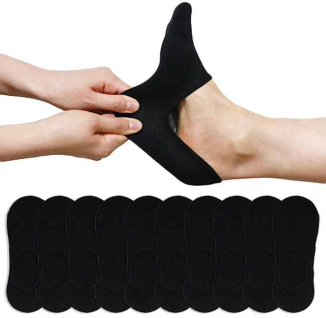 삭스팩토리 여성용 3단 실리콘 골지 페이크삭스 10켤레 세트