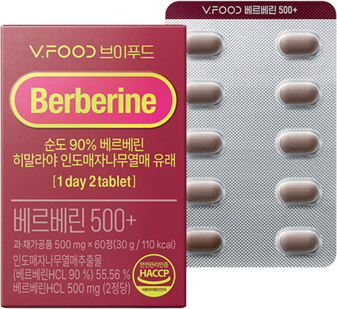 Vfood 小檗鹼 500+ 30g, 1個, 60錠