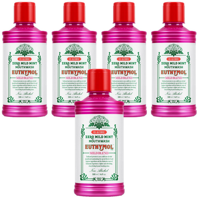 유시몰 제로마일드가글 구강청결제, 5개, 500ml
