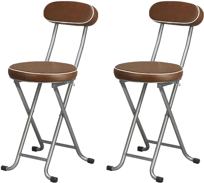 C&B 理由屋良品生活 巧易收靠背軟座折合椅 35 x 46.5 x 75.5cm 3kg, 咖啡色, 2個