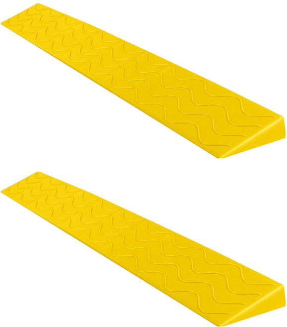 레디박스 안전 방문턱 경사판 문턱경사로 받침대, 2개, 옐로우