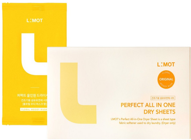 엘모트 퍼펙트 올인원 건조기용 드라이시트 섬유유연제 플로랄 우디 머스크향 본품, 30개입, 1개