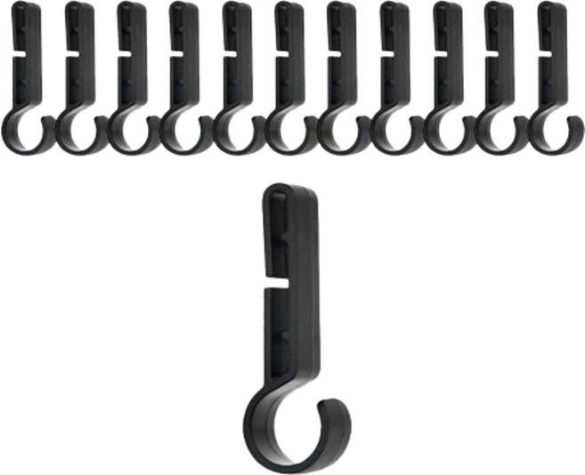 스타리움 안전모 헤드랜턴 고글 고정 클립, 블랙, 12개