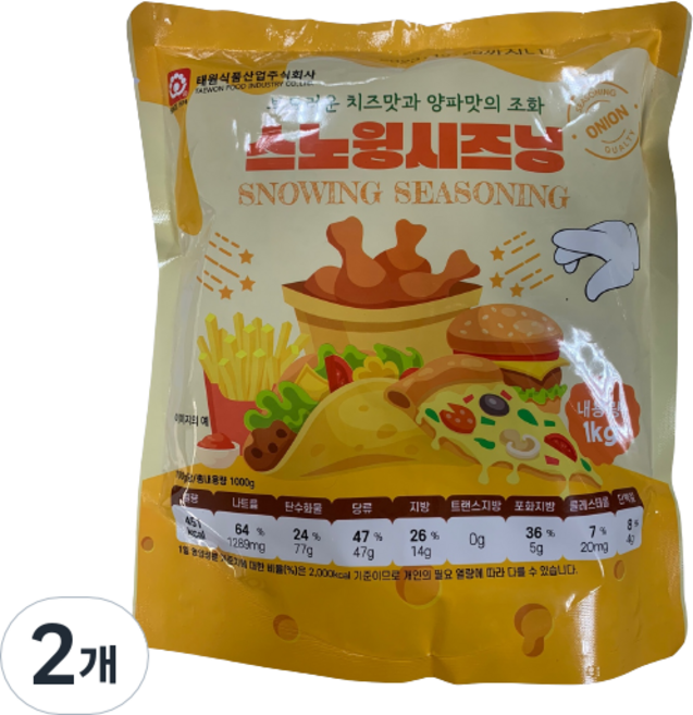 태원식품 스노윙시즈닝 TW, 1kg, 2개
