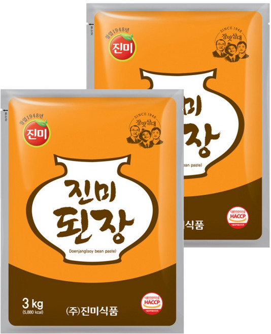 진미 된장, 3kg, 2개