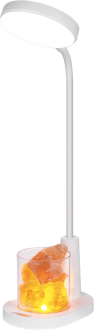 ANTIAN 7彩漸變水晶鹽檯燈 611AT2BD1-WT 13.2 x 9 x 45cm, 白色