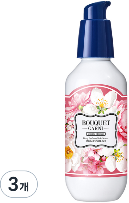 부케가르니 여성용 딥퍼퓸 헤어세럼 체리블라썸, 100ml, 3개