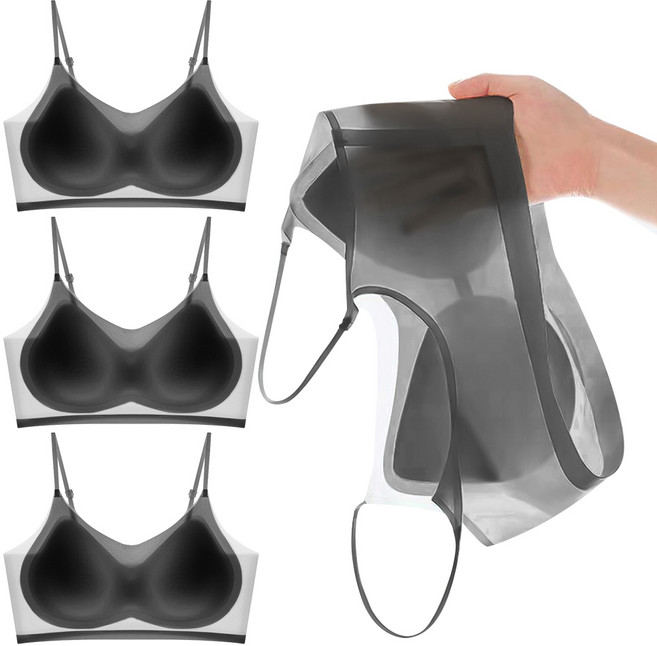 어나더디 일체형 패드 쾌적한 초슬림 에어핏 심리스 스트랩 브라탑 3장 세트