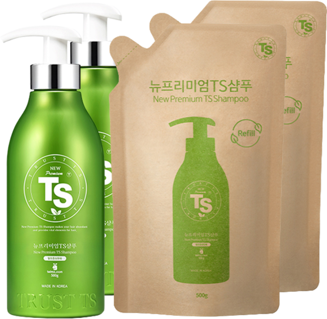 TRUST TS New Premium洗髮精 500g+補充包 500g, 2個