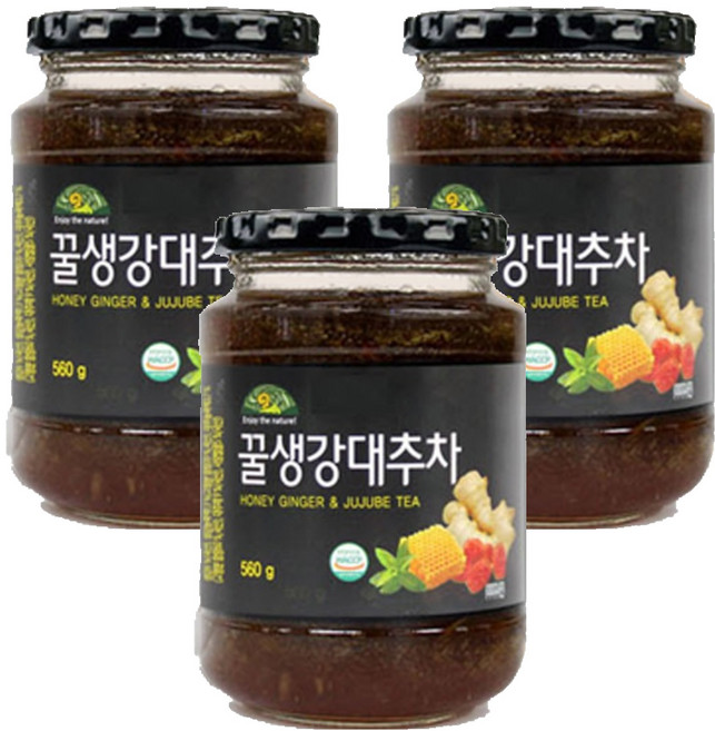 OrganicStory 꿀생강 대추차, 560g, 1개입, 3개