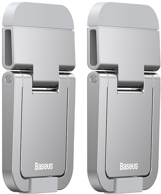 Baseus 倍思 小咫尺筆電支架 鋅合金 約30g 適用於13寸以上的筆記型電腦, 銀色, 1組