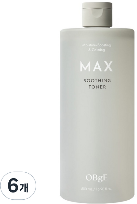 OBge 맥스 수딩 토너, 500ml, 6개