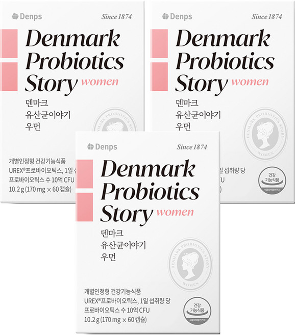 Denps 丹麥女性益生菌, 3個, 60顆
